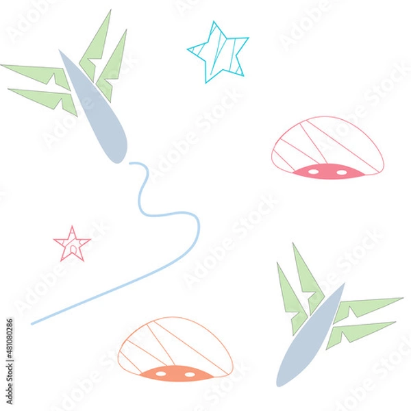 Obraz turtle semaless pattern with background cartoon style.Vector illustration.