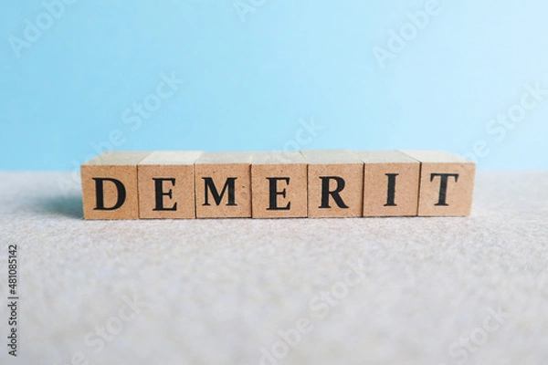 Obraz DEMERIT・デメリットの英文字ブロック