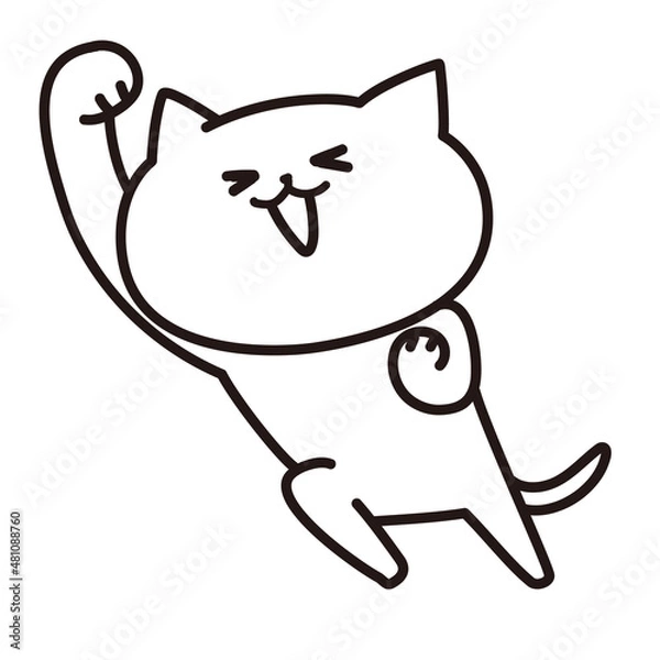 Fototapeta 加工ok　ねこ素材No.114 飛び出せ 