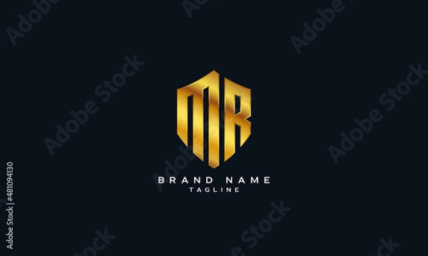 Obraz MR, RM, Abstract initial monogram letter alphabet logo design