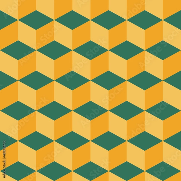 Fototapeta seamless geometric cube pattern