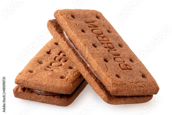 Fototapeta Bourbon cream biscuits.