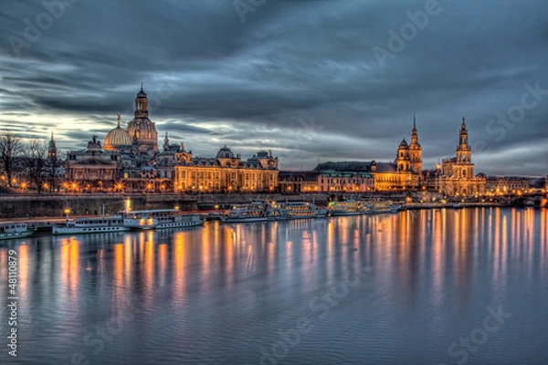 Obraz Drezno wieczorem