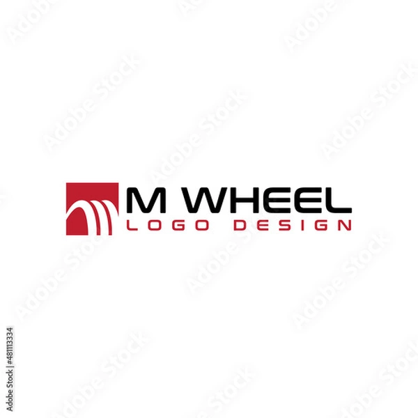 Fototapeta M WHEEL LOGO DESIGN VECTOR