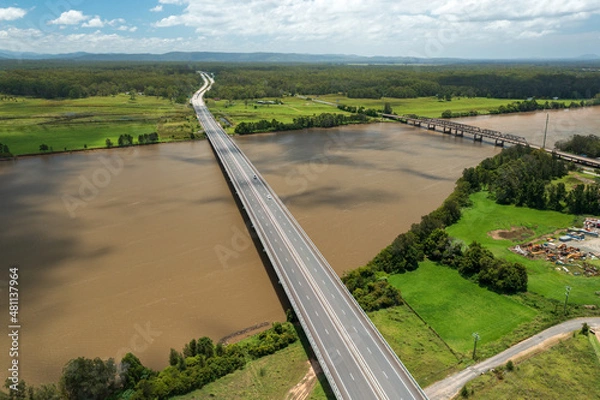 Obraz Pacific Highway bridge over the Hastings River near Port Macquarie, Australia.