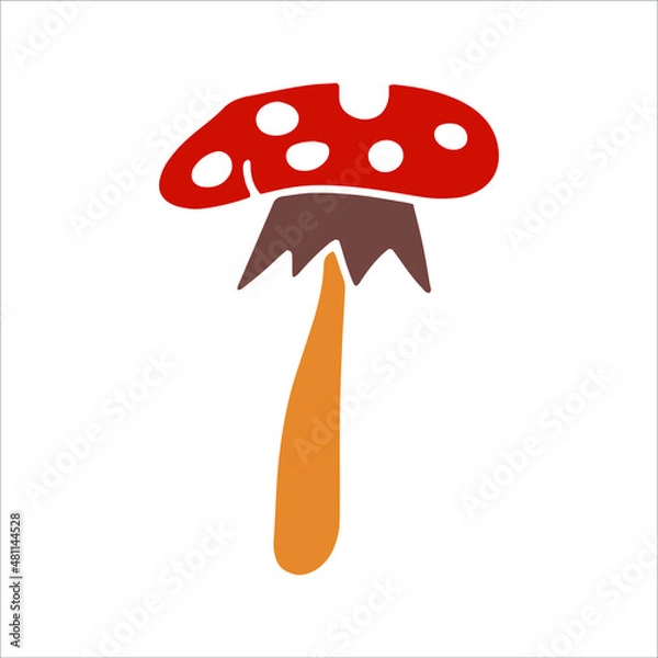 Obraz Mashroom hand drawn element. Vector illustration.