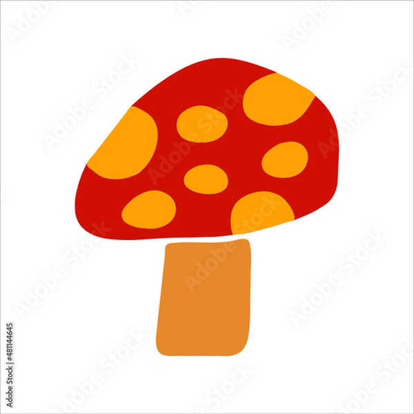 Obraz Mashroom hand drawn element. Vector illustration.