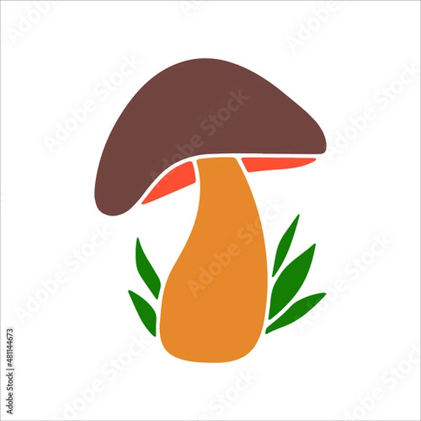 Obraz Mashroom hand drawn element. Vector illustration.