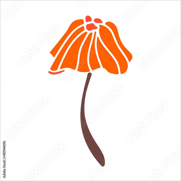 Obraz Mashroom hand drawn element. Vector illustration.