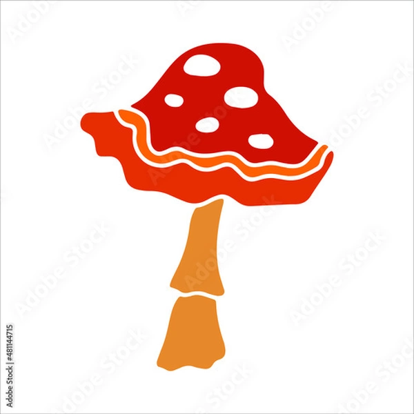 Obraz Mashroom hand drawn element. Vector illustration.