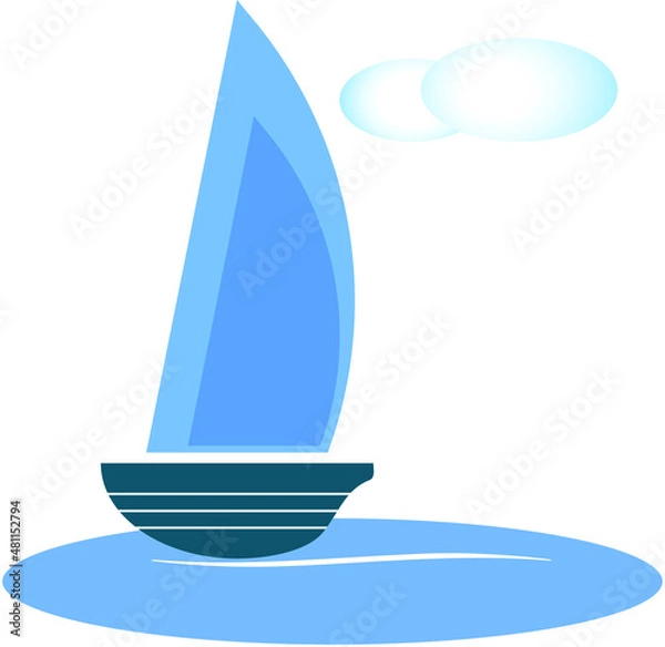 Obraz the ship sails on the waves