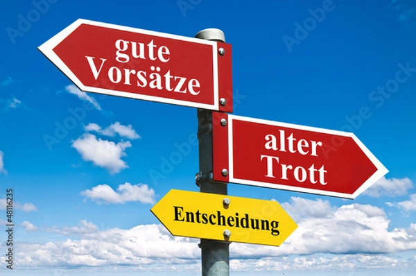 Obraz gute Vorsätze oder alter Trott?