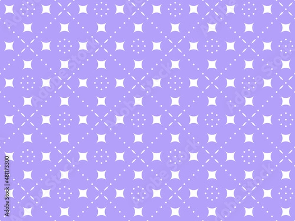 Obraz Seamless abstract floral pattern. Vector purple rose color background. Geometric flower and leaf ornament. Graphic modern pattern.