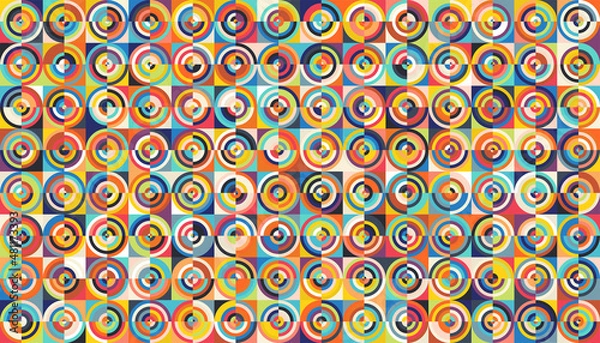 Fototapeta Abstract colorful background with geometric elements
