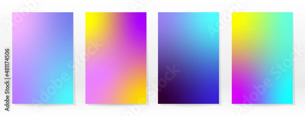 Fototapeta Minimal Poster. Pastel Soft. Rainbow Gradient Set.