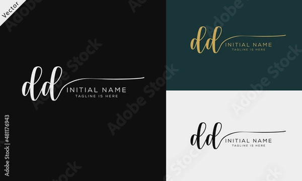 Fototapeta DD Signature initial logo template vector