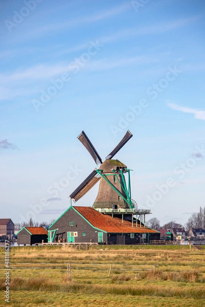 Obraz Traditional dutch windmill