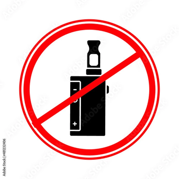 Obraz Electronic Cigarette. Dont vipe. warning