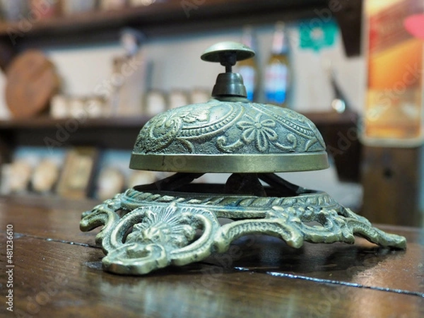 Fototapeta A call in the bar to call the staff