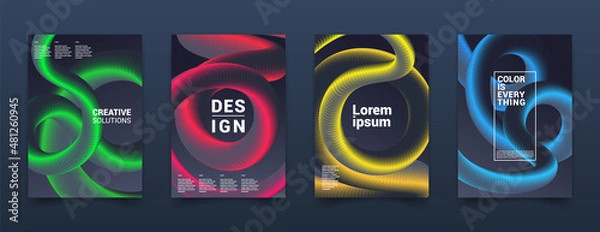 Fototapeta Minimal abstract gradient covers