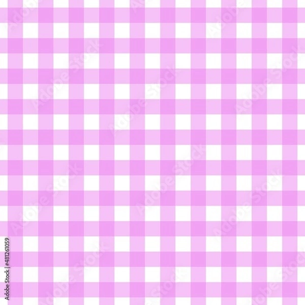 Fototapeta Plaid pattern. White on Violet color. Tablecloth pattern. Texture. Seamless classic pattern background.