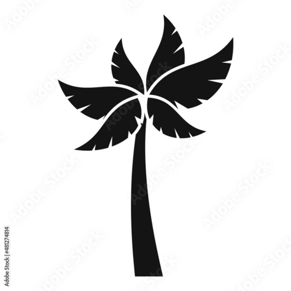 Fototapeta Beach palm icon simple vector. Coconut tree