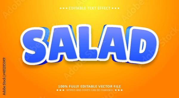 Obraz Salad 3d Text Style - Editable Text Effect