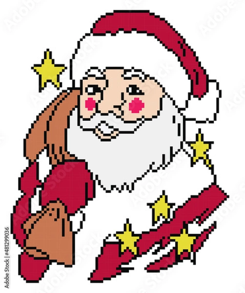 Obraz Santa Claus pixel art.