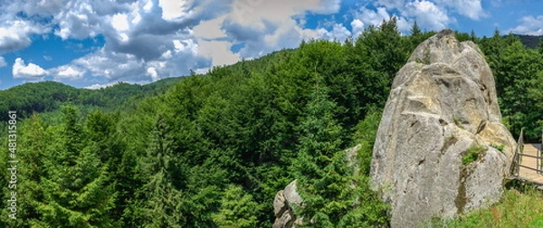 Fototapeta The rock complex of Tustan in Ukraine