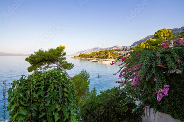 Obraz Idyllic early morning view to Brela, Dalmatia, Croatia