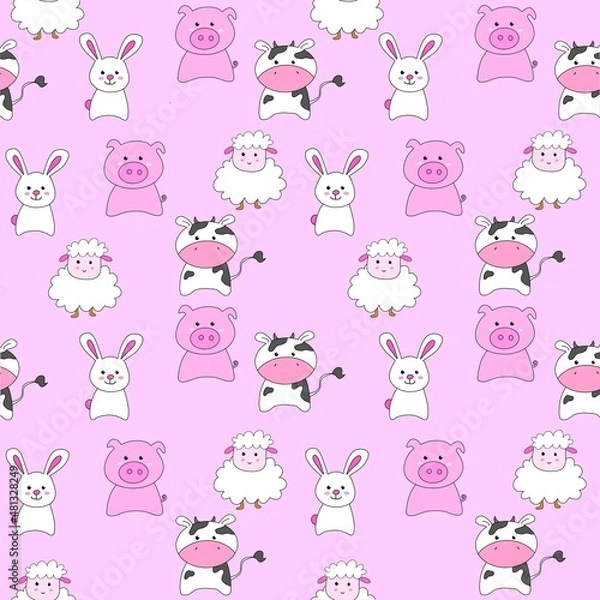 Obraz seamless pattern with pigs