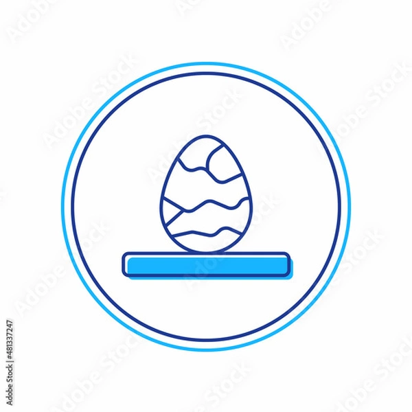 Fototapeta Filled outline Chinese tea egg icon isolated on white background. Vector