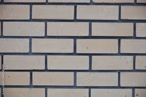 Fototapeta Beige brick stone wall surface texture