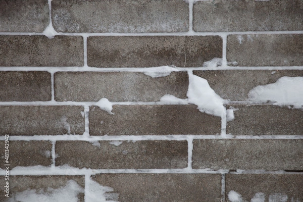 Fototapeta Grey brick stone wall surface texture
