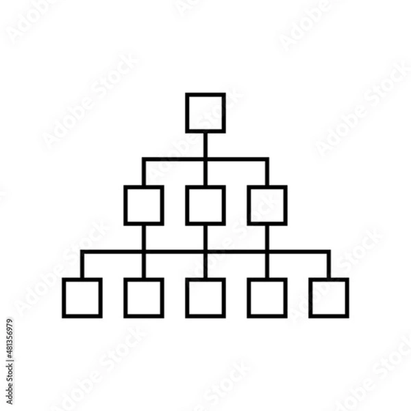Fototapeta Simple hierarchy line icon