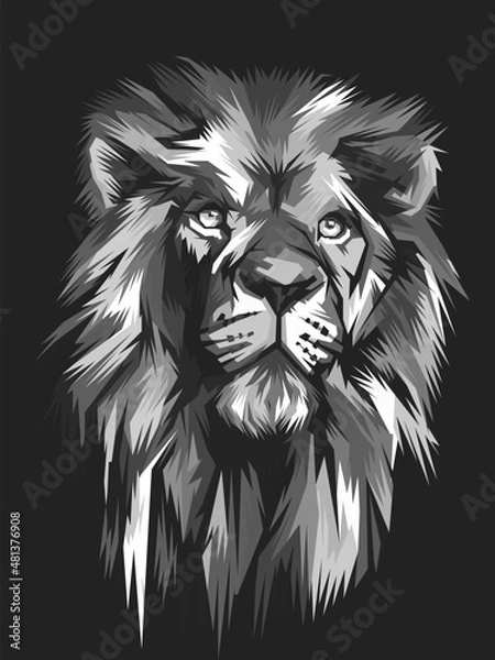 Obraz lion head vector Illustration