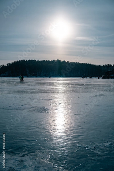 Obraz sunset on the lake