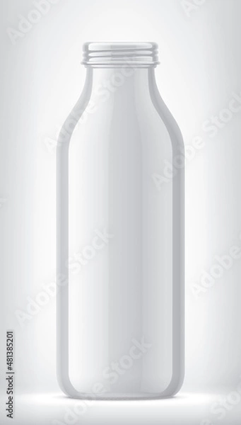 Fototapeta White Bottle on background. 