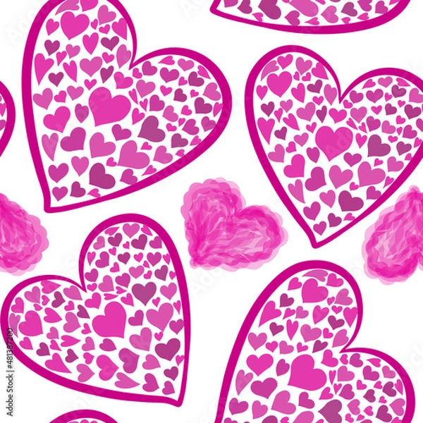 Obraz seamless pattern with hearts