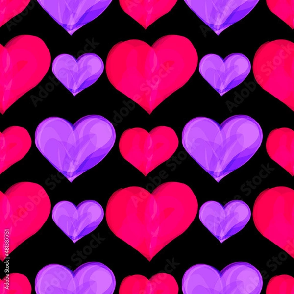 Obraz seamless background with hearts