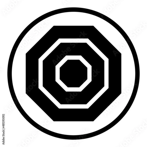 Fototapeta Circle And Sphere Flat Icon Isolated On White Background Flat Icon Isolated On White Background