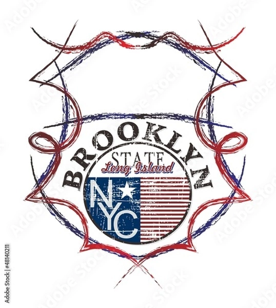 Fototapeta brooklyn art state shield