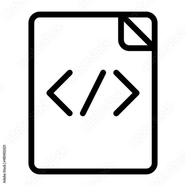 Fototapeta file line icon