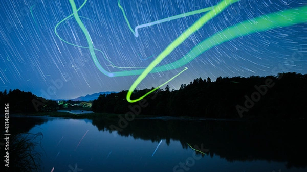 Obraz Fireflies on the river