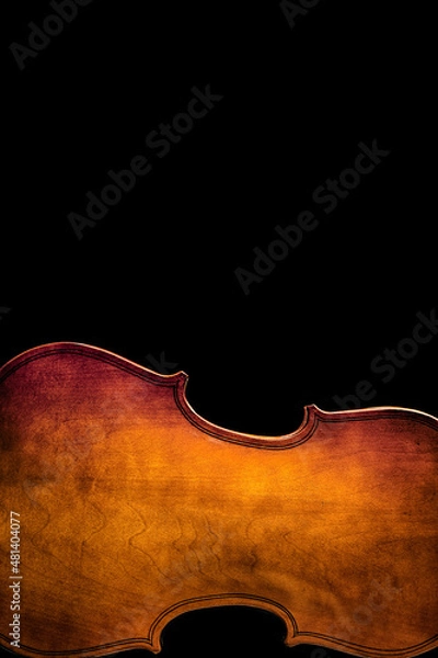 Fototapeta Violin on black background