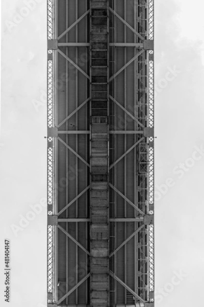 Fototapeta Underside of bridge in New York Harbor