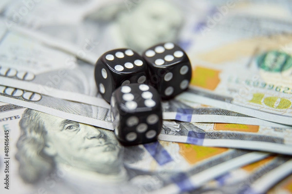 Obraz dollars with playing bones