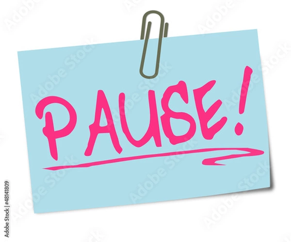 Fototapeta Pause Post It  #130102-svg01