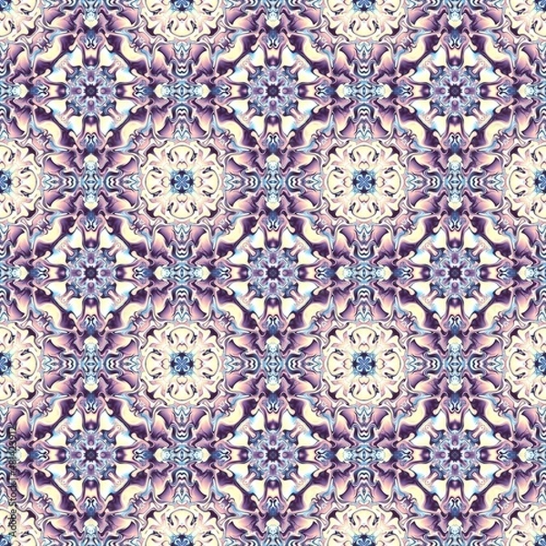 Fototapeta Abstract mosaic art pattern. Seamless ornament.