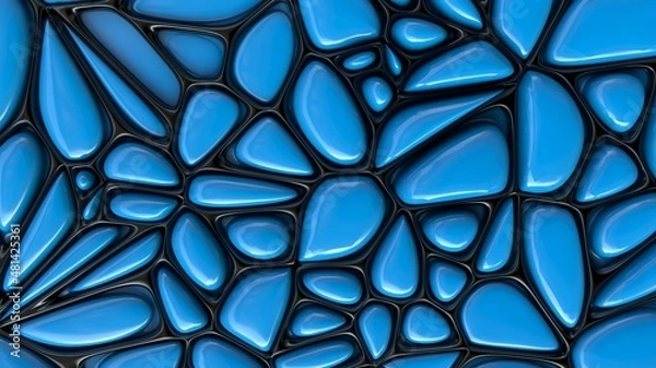 Fototapeta A Beautiful Blue luster Background Texture, 3D Render 
